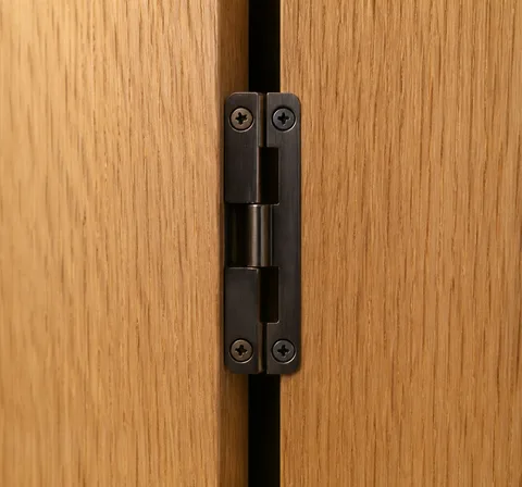 Petite ferrure renforçant deux pièces en bois